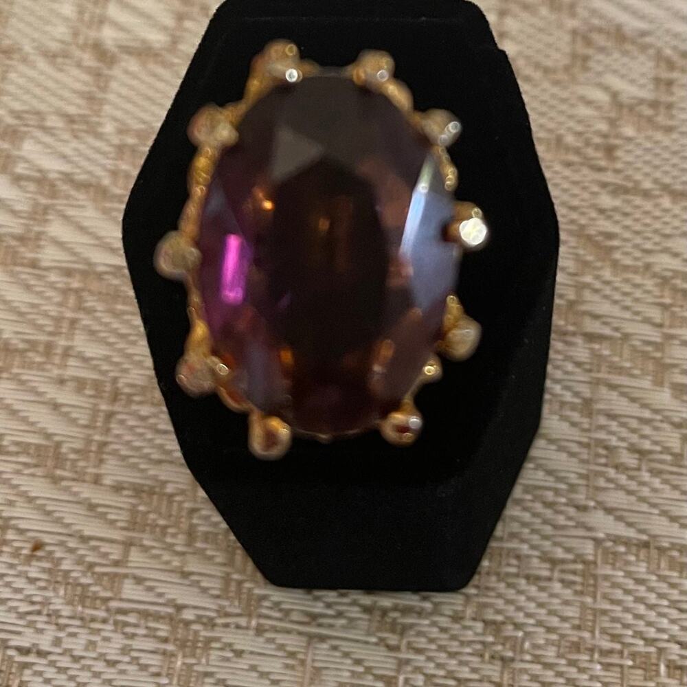 Ring Purple and Gold Statement Ring